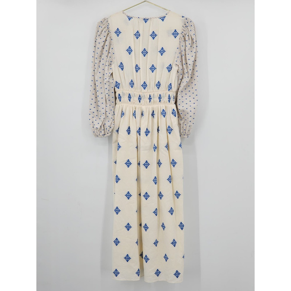 Hunter Bell Clementine Dress Blue Medallion Cream Size Small NWOT - Picture 6 of 8